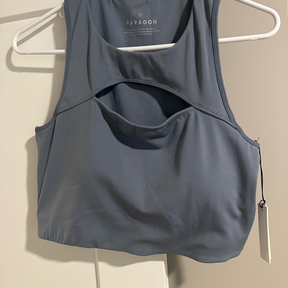 PARAGON Blue Sports Bra Moisture-Wicking Racerback